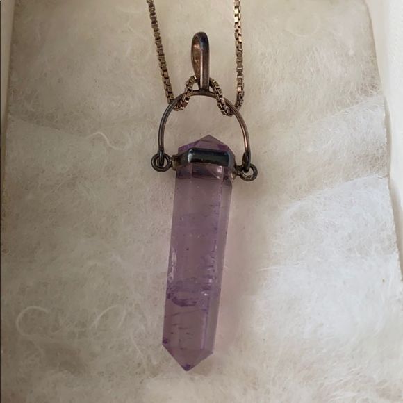 Amythest Vintage Necklace 20 inch - Picture 1 of 4